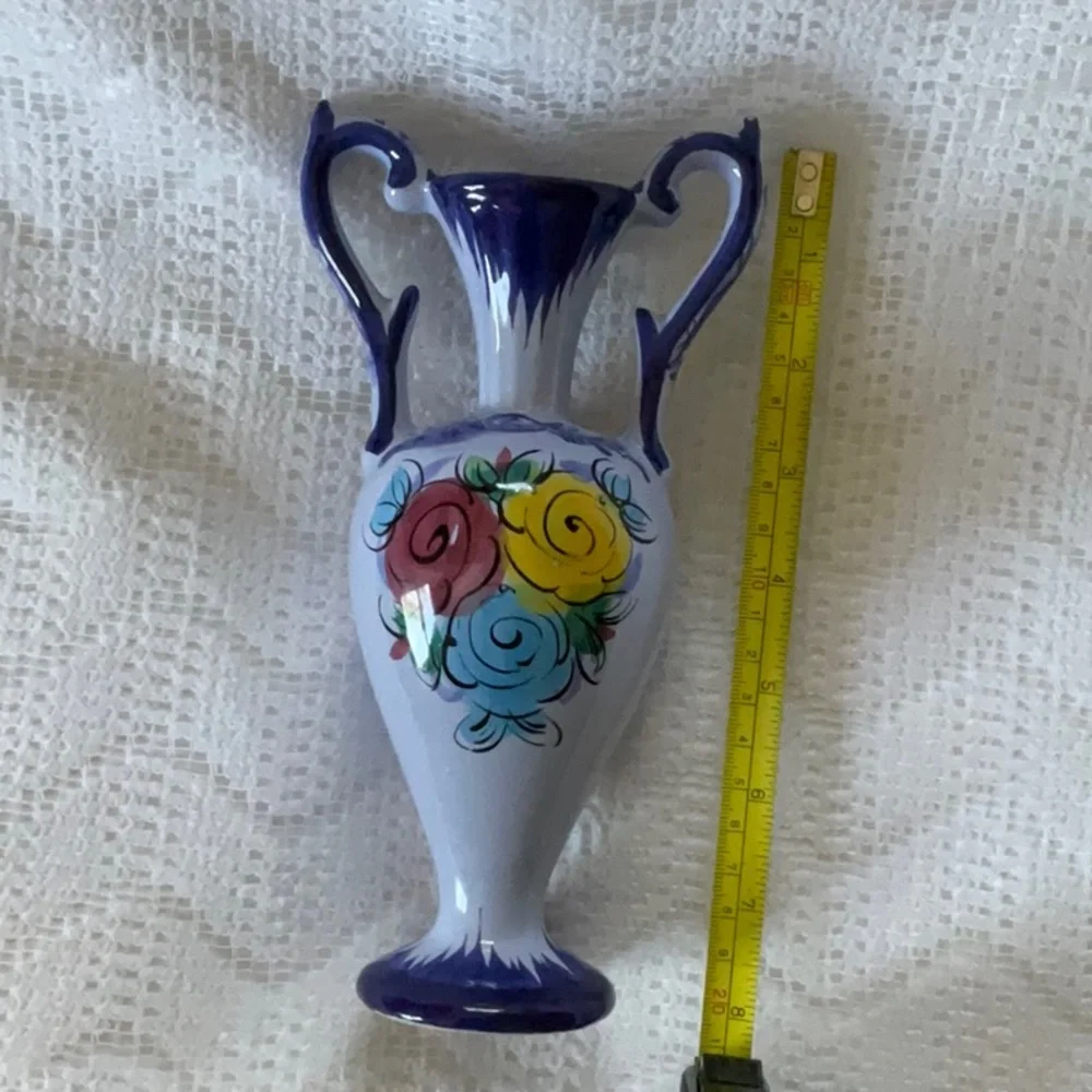 Vintage Hand Painted Vestal Portuguese Bud Vase - Picture 9 of 16